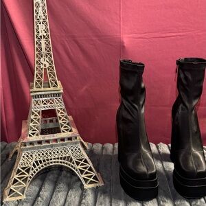 Glaze Black Heeled Boots
